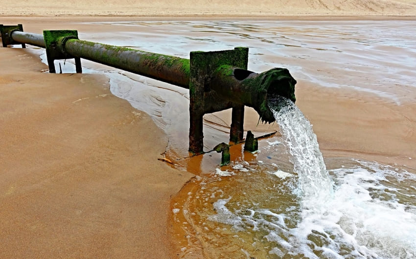 What happens to untreated sewage?